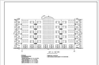 六层住宅楼建筑设计施工cad平面立面方案图纸(带阳台墙身大样图)