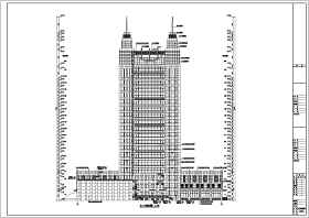 某21层银行办公楼建筑、结构cad施工图