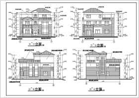 某地区3层框架结构别墅设计方案图