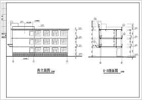某地三层框架结构教学楼建筑结构施工图