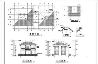 会所建筑方案设计全套CAD图纸