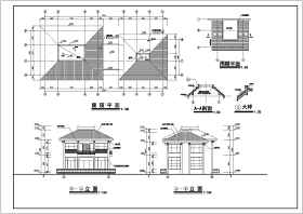 会所建筑方案设计全套CAD图纸