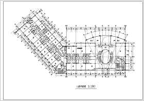 小区会所建筑设计全套CAD图纸