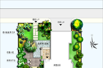 别墅花园彩平图