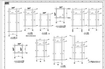 广西某管廊支架钢结构设计施工图纸
