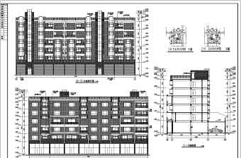 某地6层框架结构住宅楼建筑设计方案图