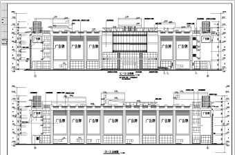 某四层框架结构大型超市建筑设计方案图