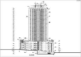 高层商住大厦建筑施工设计CAD全套图