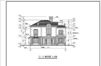 某地两层带阁楼别墅建筑设计施工图