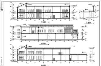 某学校两层框架结构食堂建筑设计施工图
