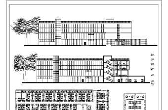 某地四层框架结构旅馆建筑设计方案图纸（5套）