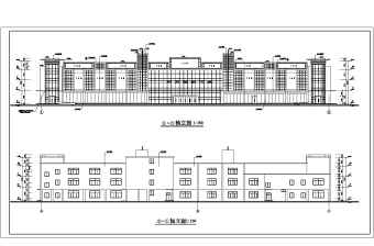 某地三层框架结构商业楼建筑设计方案图