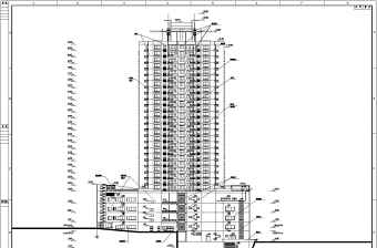 某高层商住大厦建筑设计cad整套施工图