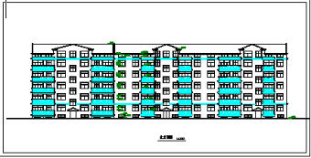 某小区5层砖混结构住宅楼建筑方案图