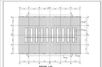 某轻钢单层车库设计cad建筑结构施工图