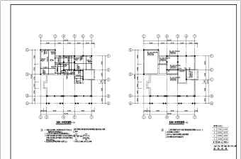 某4层高档别墅框架结构设计施工图