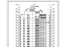 惠州市某地24层框架剪力墙结构高层住宅楼建筑设计施工图纸