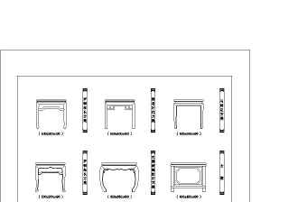 CAD建筑图块之常用中式家具图块