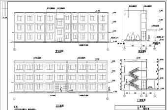 某三层砖混结构办公楼结构设计施工图