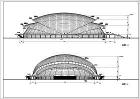 北方某省大型体育馆建筑设计方案图