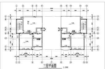 某三层混合结构别墅全套建筑结构施工图附效果图