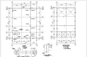某地单层高低跨钢结构锅炉房结构施工图