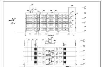 某中学四层框架结构教学楼建筑设计方案图