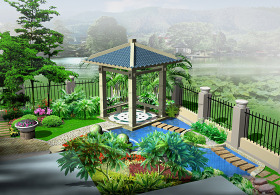 小别墅花园设计效果图