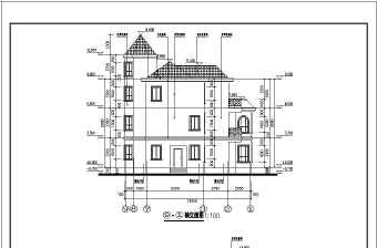 某地三层剪力墙结构别墅建筑设计施工图