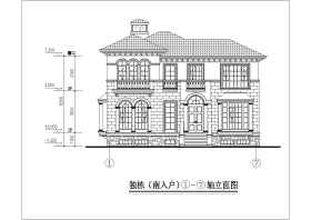 某地两层砖混结构别墅建筑设计方案图纸