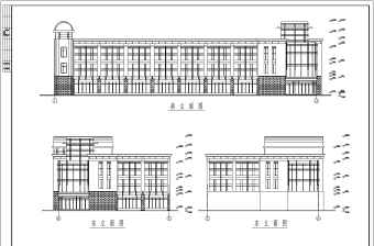 某三层框架结构综合办公楼建筑及结构设计施工图