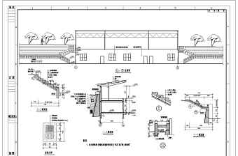 某露天体育场主席台建筑、结构设计施工图