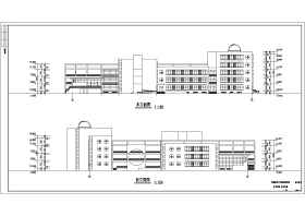 某地四层框架结构高中综合教学楼建筑设计方案图纸