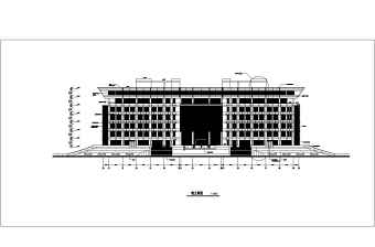 某大学8层框架结构图书馆建筑设计方案图