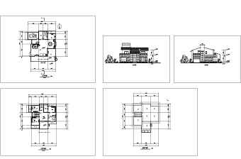 别墅设计方案图（建筑cad图纸）