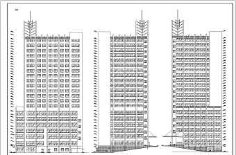 某地十九层框架结构酒店建筑设计方案图纸