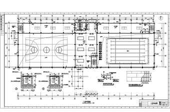 某体育馆建筑全套设计施工CAD图