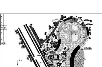 某广场景观规划设计总平面布置方案图