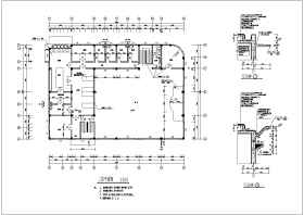 二层食堂建筑设计全套施工CAD图纸
