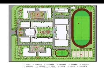 某学校景观规划设计彩平图