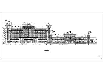 某局部七层框架结构酒店建筑设计方案图