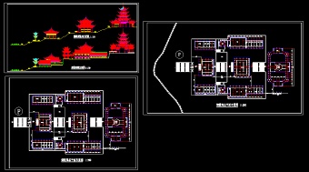 某市大型寺庙建筑CAD施工方案设计图纸