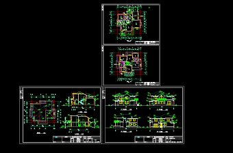 某新潮别墅建筑设计cad全套施工图带效果图