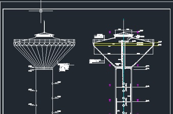 某填海项目1200立方水塔建筑结构全套施工图（含设计说明）
