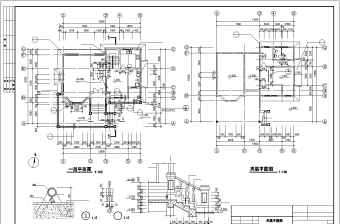 欧式三层别墅建筑设计施工图