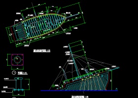 钢混结构景观船结构施工图