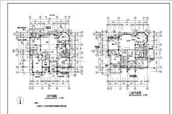 多层豪华别墅建筑设计图纸