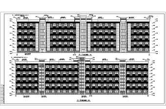 某厂区宿舍楼全套cad施工图