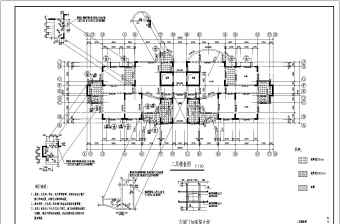 小高层住宅框剪结构cad施工工程图纸