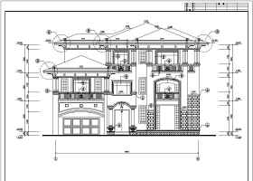 某小区E2型别墅建筑设计图